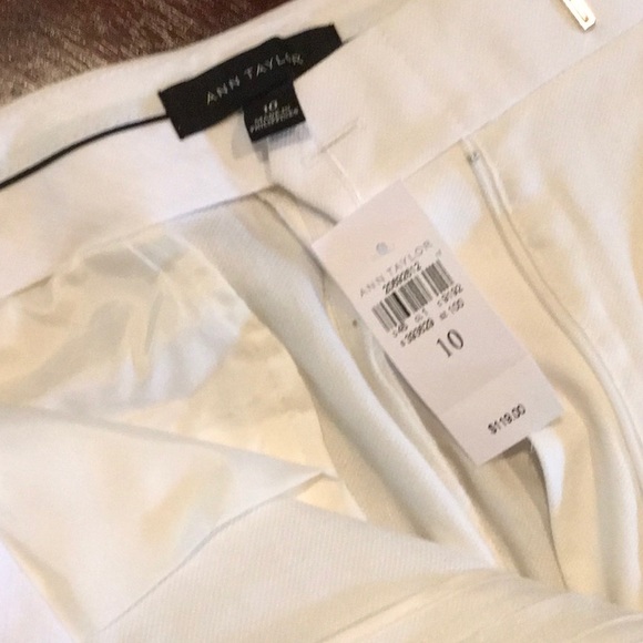 Ann Taylor flare leg white linen dress pants - Picture 3 of 3